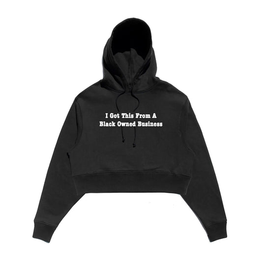 Support Black Business Hoodie Cropped
