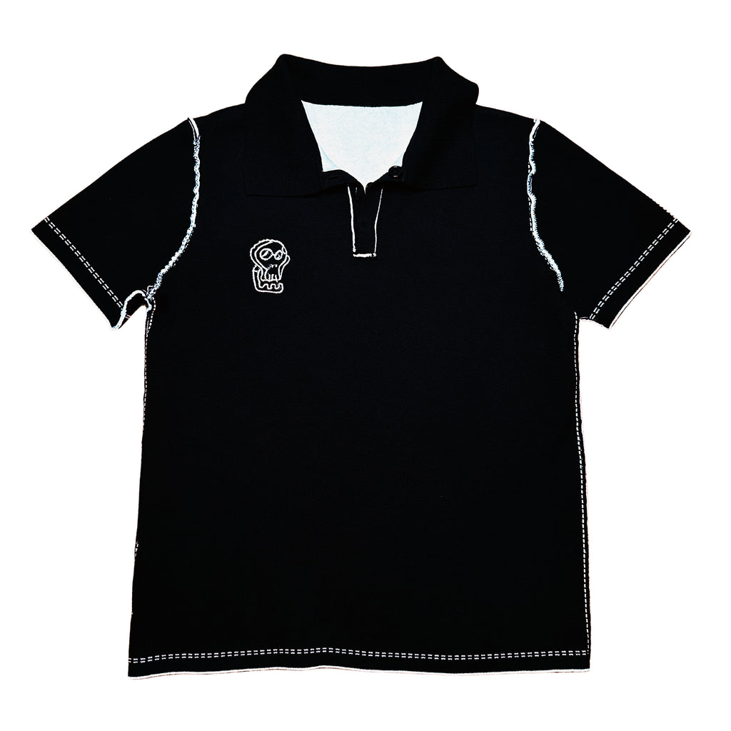 Oreo Black + White Reversible Polo