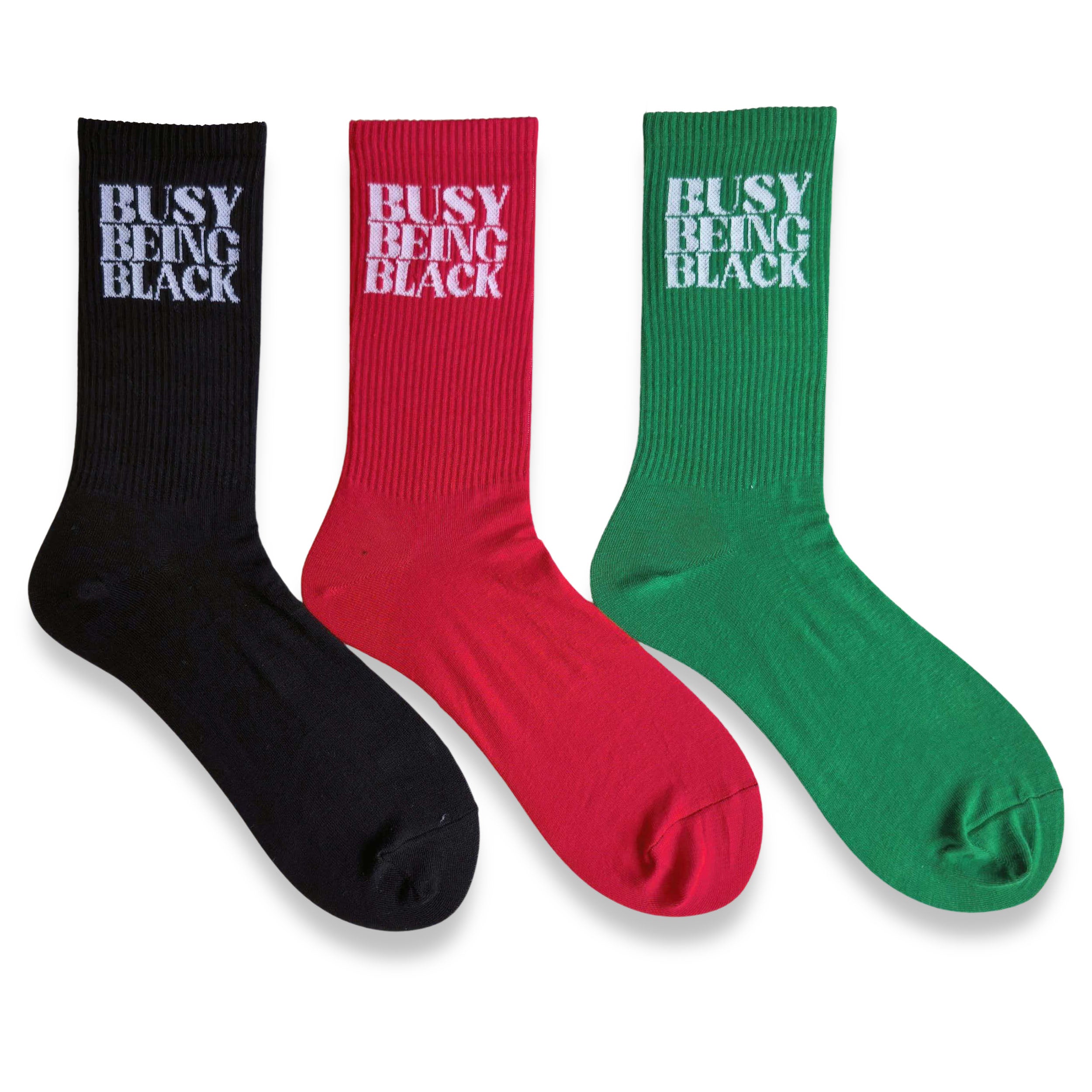 Busy Being Black Socks 3 Pack