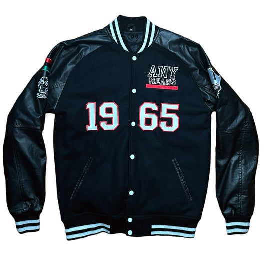 ANY MEANS Malcolm X 1965 Letterman Varsity