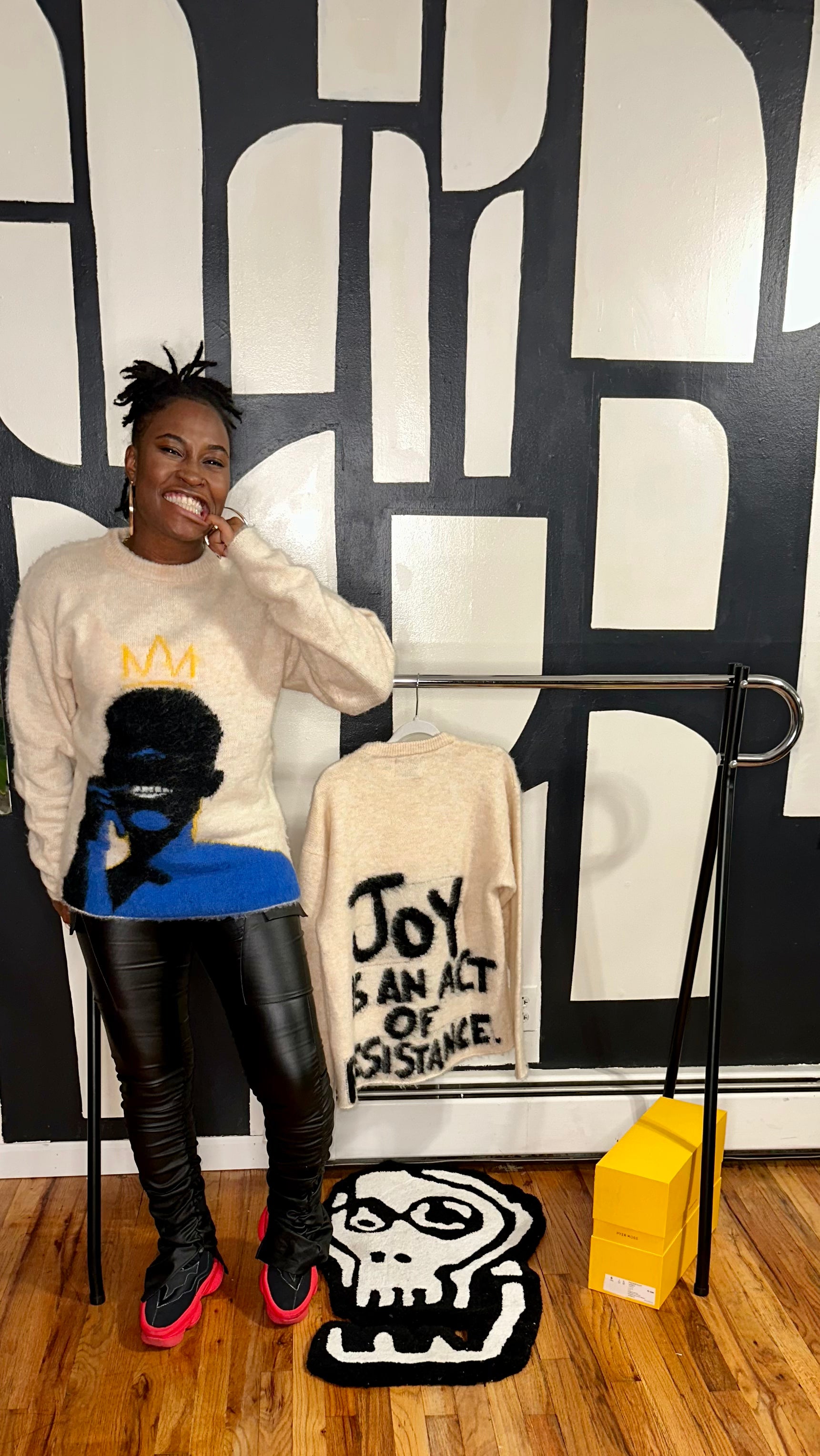 Black Boy Joy is Resistance Mohair Sweater