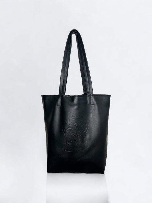 Vegan Leather Logo Tote Bag