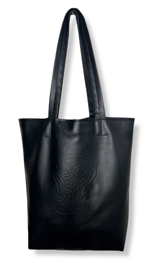 Vegan Leather Logo Tote Bag