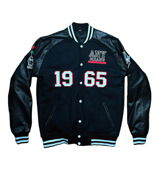 ANY MEANS Malcolm X 1965 Letterman Varsity