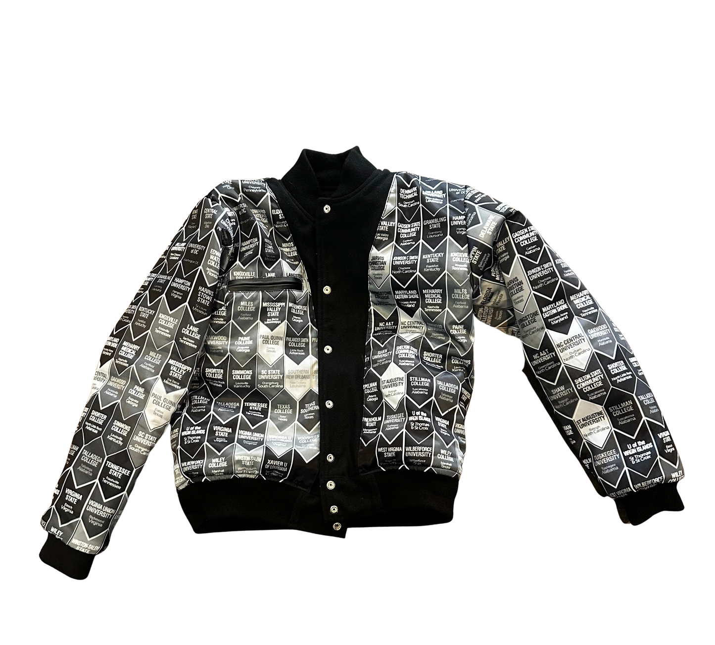 Blacker The College HBCU Leather Varsity