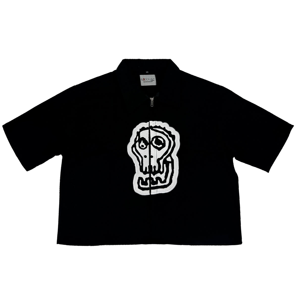 Logo Zip up Shirt Black