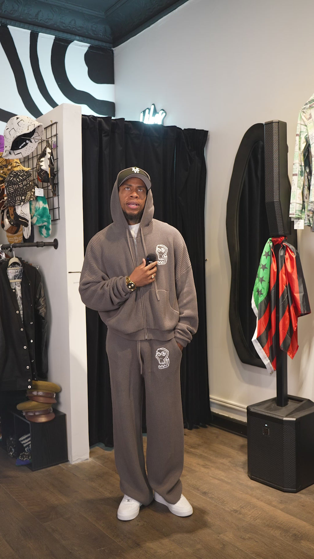 Knitted Logo Hoodie