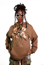 Militant Shawty x3 Brown Hoodie