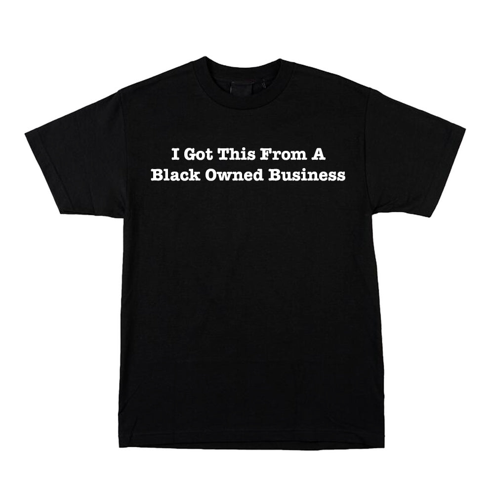 Support Black Business Tee - blacknugly